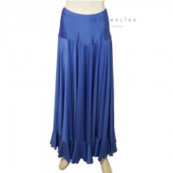 Blue flamenco long skirt