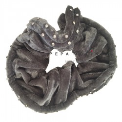 COLLECTOR Grey velvet Rhinestone